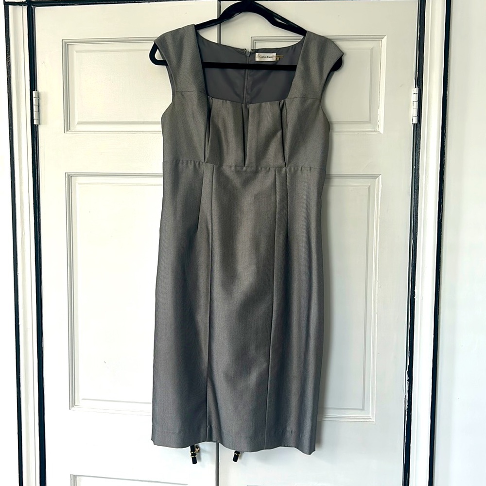 Calvin Klein metallic pencil dress